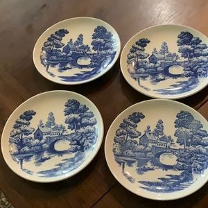 Nasco Hand Painted “Lakeview” Dessert Plates